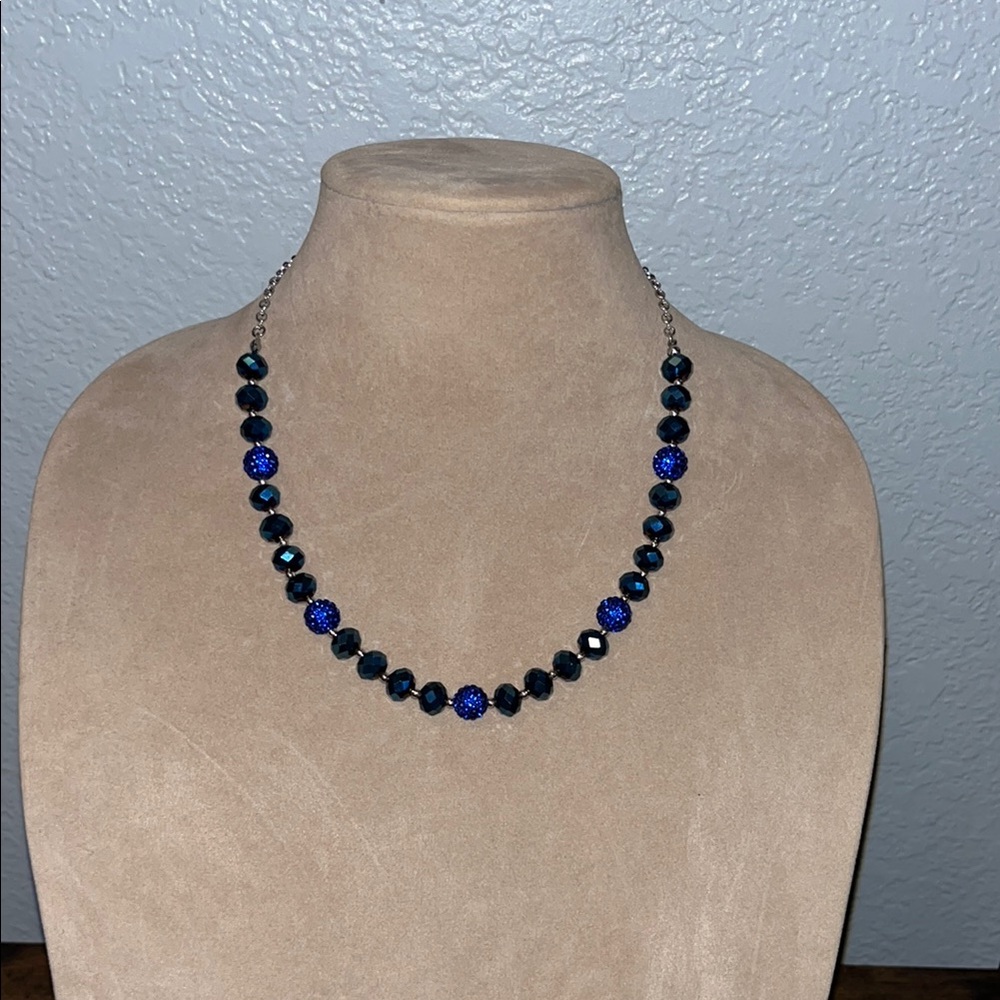 Liz Claiborne Elegant Blue Beaded Necklace
